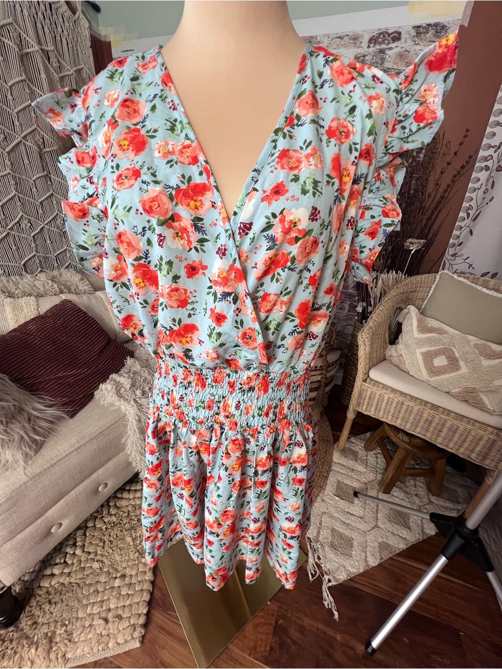 Umgee Large Like New Floral Print Dress